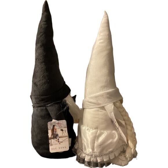 2022 Rae Dunn Bridal His and Hers 19" Groom Bride Wedding Gnomes - Picture 2 of 6